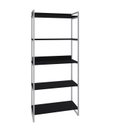 Ver imagem 3 de Estante de Livros Industrial Aço 80CMX187CM 5 Prateleiras Kuadra Preto