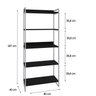 Estante para Livros Industrial 187cmx80cm 5 Prateleiras Kuadra - 4