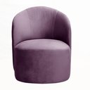 Ver imagem 3 de Poltrona Stela Decorativa em Veludo Confortável Roxo 380 Bella Decor