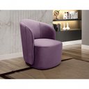 Ver imagem 4 de Poltrona Stela Decorativa em Veludo Confortável Roxo 380 Bella Decor