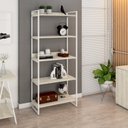 Ver imagem 6 de Estante de Livros Industrial Aço 80CMX187CM 5 Prateleiras Kuadra Branco