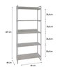 Estante para Livros Industrial 187cmx80cm 5 Prateleiras Kuadra - 4