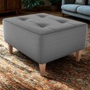 Ver imagem 2 de Puff Decorativo para Sala Piva 62x52 Cm E425 Milani Store Cinza