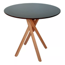 Ver imagem 1 de Mesa Redonda de Madeira - June de 80cm Cor Preta