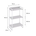 Ver imagem 4 de Estante para Livros Industrial 104cmx60cm 3 Prateleiras Kuadra