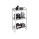 Ver imagem 2 de Estante de Livros Industrial Aço 60CMX104CM 3 Prateleiras Kuadra Branco
