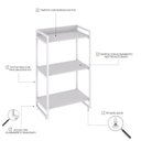 Ver imagem 5 de Estante para Livros Industrial 104cmx60cm 3 Prateleiras Kuadra