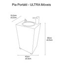 Ver imagem 5 de Pia Portátil para Profissionais da Saúde em Madeira Branca - Torneira Eletrônica - Ultra Móveis