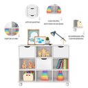 Ver imagem 2 de Nicho Organizador Rodizio com 3 Gavetas MDP 108cm Branco Qmovi