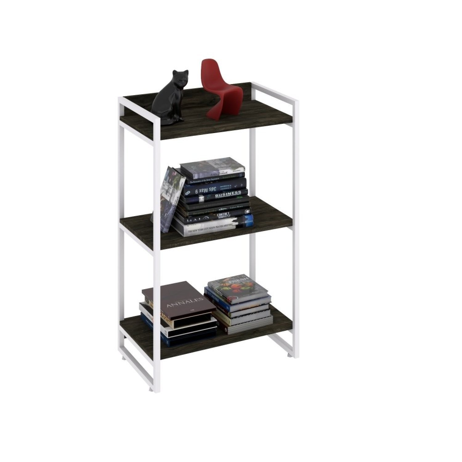 Estante para Livros Industrial 104cmx60cm 3 Prateleiras Kuadra - 2