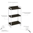 Ver imagem 5 de Estante de Livros Industrial Aço 60CMX104CM 3 Prateleiras Kuadra Marrom
