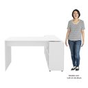 Ver mais imagens de Mesa Escrivaninha em L Eron e Balcão 60cm 2 Portas Look A06 - Mpozenato