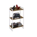 Ver imagem 2 de Estante de Livros Industrial Aço 60CMX104CM 3 Prateleiras Kuadra Marrom