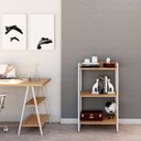 Ver imagem 1 de Estante de Livros Industrial Aço 60CMX104CM 3 Prateleiras Kuadra Marrom