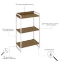 Ver imagem 5 de Estante de Livros Industrial Aço 60CMX104CM 3 Prateleiras Kuadra Marrom