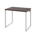 Ver imagem 2 de Escrivaninha Mesa Escritório Office Estilo Kuadra 90cm Industrial Nogal e Branco Marrom