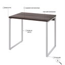 Ver imagem 5 de Escrivaninha Mesa Escritório Office Estilo Kuadra 90cm Industrial Nogal e Branco Marrom