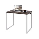Ver imagem 4 de Escrivaninha Mesa Escritório Office Estilo Kuadra 90cm Industrial Nogal e Branco Marrom