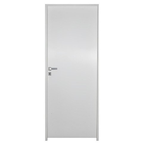 Porta de Madeira Semi-oca Primer Lisa Batentes de 11 Cm Eco Fech Interna-2.10ax0.82l-lado Direito