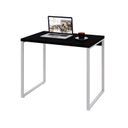 Ver imagem 4 de Escrivaninha Mesa Escritório Office Estilo Kuadra 90cm Industrial Preto Ônix e Branco Chess
