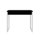Ver imagem 6 de Escrivaninha Mesa Escritório Office Estilo Kuadra 90cm Industrial Preto Ônix e Branco Chess