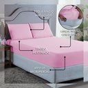 Ver imagem 6 de Jogo de Lençol Casal 400 Fios 4 Peças Toque Macio Aveludo 100% Micropercal:rosa