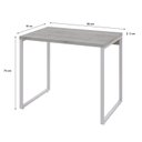 Ver imagem 3 de Escrivaninha Mesa Escritório Office Estilo Kuadra 90cm Industrial Snow e Branco Chess