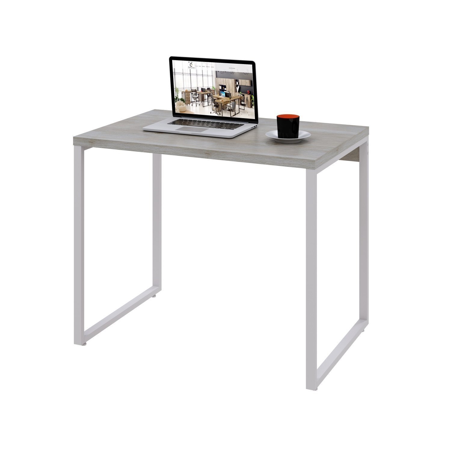 Mesa Para Escritório Office Estilo Industrial 90Cm Kuadra - 4