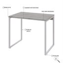 Ver imagem 5 de Escrivaninha Mesa Escritório Office Estilo Kuadra 90cm Industrial Snow e Branco Chess
