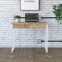 Ver imagem 1 de Escrivaninha Mesa Escritório 90Cm 2 Gavetas Kuadra