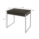 Ver imagem 3 de Escrivaninha Mesa Escritório 90Cm 2 Gavetas Kuadra