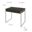 Ver imagem 5 de Escrivaninha Mesa Escritório 90Cm 2 Gavetas Kuadra