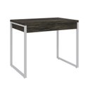 Ver imagem 6 de Escrivaninha Mesa Escritório Kuadra 2 Gavetas 90cm Industrial Carvalho Dark e Branco Chess Marrom