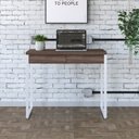 Ver imagem 1 de Escrivaninha Mesa Escritório 90Cm 2 Gavetas Kuadra