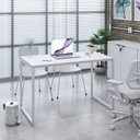 Ver imagem 7 de Escrivaninha Mesa Escritório Office Estilo Kuadra 120cm Industrial Branco e Branco Chess