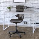 Ver imagem 1 de Escrivaninha Mesa Escritório Office Estilo Kuadra 120cm Industrial Branco e Branco Chess