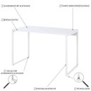 Ver imagem 5 de Escrivaninha Mesa Escritório Office Estilo Kuadra 120cm Industrial Branco e Branco Chess