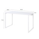 Ver imagem 3 de Escrivaninha Mesa Escritório Office Estilo Kuadra 120cm Industrial Branco e Branco Chess