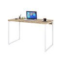 Ver imagem 4 de Escrivaninha Mesa Escritório Office Estilo Kuadra 120cm Industrial Carvalho e Branco Marrom