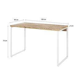 Mesa Para Escritório Office Estilo Industrial 120Cm Kuadra - 3
