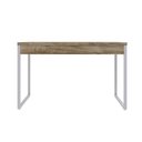 Ver imagem 6 de Escrivaninha Mesa Escritório Office Estilo Kuadra 120cm Industrial Carvalho e Branco Marrom