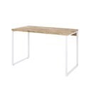Ver imagem 2 de Escrivaninha Mesa Escritório Office Estilo Kuadra 120cm Industrial Carvalho e Branco Marrom