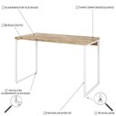 Ver imagem 5 de Escrivaninha Mesa Escritório Office Estilo Kuadra 120cm Industrial Carvalho e Branco Marrom