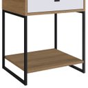Ver imagem 7 de Mesa de Cabeceira e Apoio Lateral Industrial com Gaveta Mel / Branco
