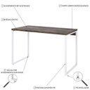Ver imagem 5 de Escrivaninha Mesa Escritório Office Estilo Industrial 120Cm Kuadra
