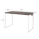 Ver imagem 3 de Escrivaninha Mesa Escritório Office Estilo Kuadra 120cm Industrial Carvalho Dark e Branco Chess Marrom