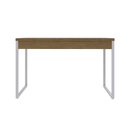 Ver imagem 6 de Escrivaninha Mesa Escritório Office Estilo Kuadra 120cm Industrial Lamina Mel e Branco Marrom