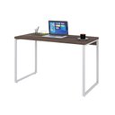 Ver imagem 4 de Escrivaninha Mesa Escritório Office Estilo Kuadra 120cm Industrial Nogal e Branco Marrom