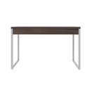 Ver imagem 6 de Escrivaninha Mesa Escritório Office Estilo Kuadra 120cm Industrial Nogal e Branco Marrom