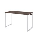 Ver imagem 2 de Escrivaninha Mesa Escritório Office Estilo Kuadra 120cm Industrial Nogal e Branco Marrom